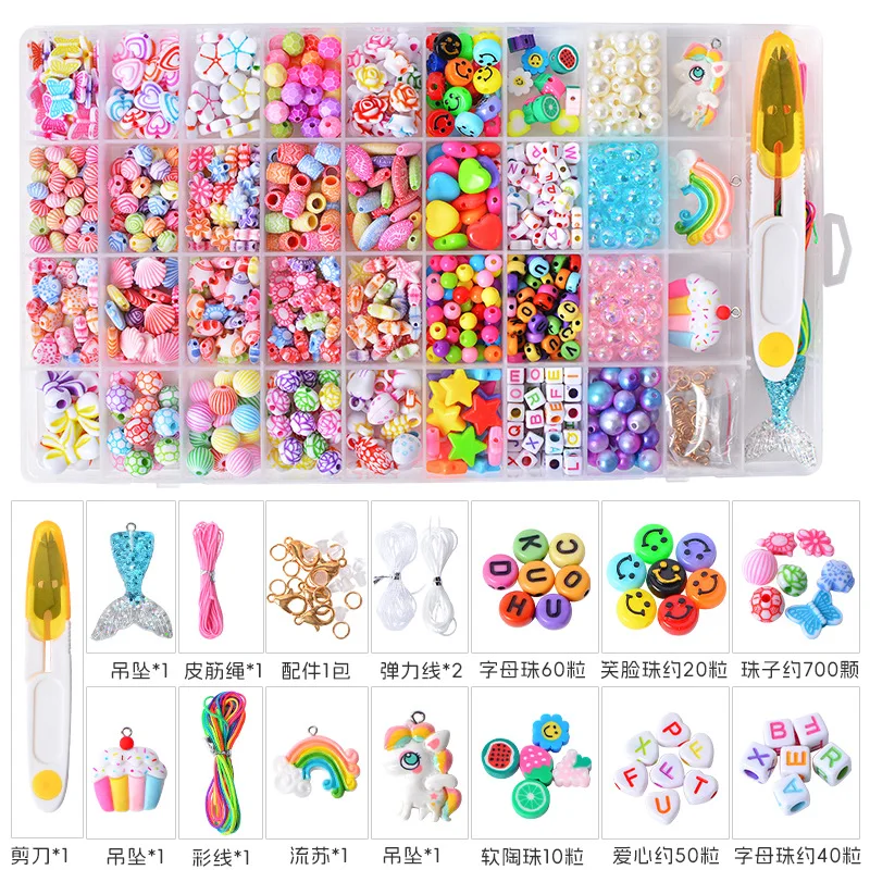 Bracelet Making Kit Beaded DIY Jewelry Accessories Materials Beads Handmade Beaded DIY Accessories