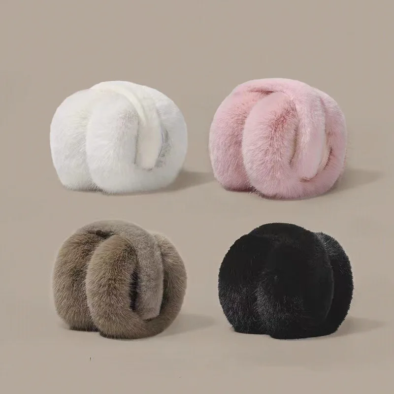 MIO winter autumn new arrival earmuffs lovely plush ball earmuff unisex foldable portable warm earmuff