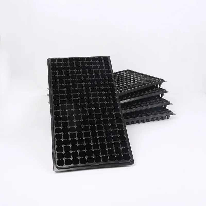 Black garden seed starter grow trays 128 holes seedling tray for GreenHouse