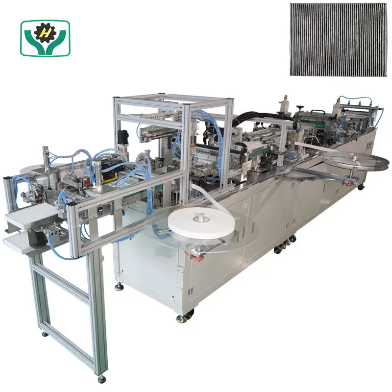 Full Automatic Air Conditioner Filter Panel Air Pleat Filter Making Machine Cabin Filtration Machine