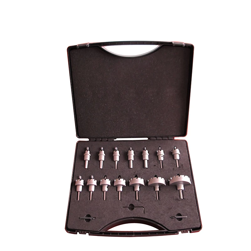 CHTOOLS Tungsten Carbide & High Speed Steel Hole Saw Tool Kit 5mm & 10mm Center Drill Bit for Metal and Plastic Boxed