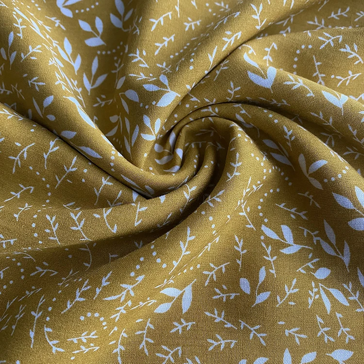 Hot Sale Rongbao Textile Woven 100% Rayon Printed 95GSM Viscose Fabric for Women Clothes