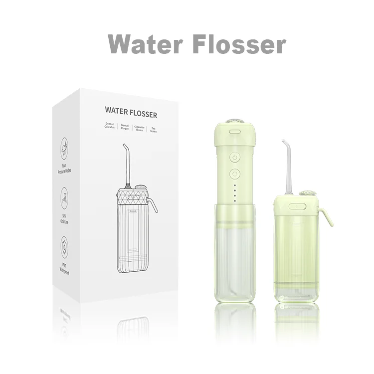 Portable Oral Irrigator 180ML USB Rechargeable Teeth Flusher electronic Water Flosser Jet 4 Nozzles Tooth Cleaner Machine