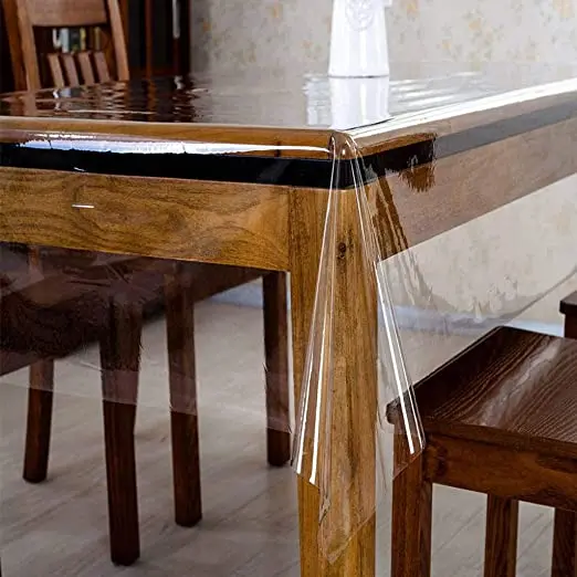 Waterproof Table Cloth for Party Dining Table PVC Protector Tablecloth Transparent Plastic Table cover