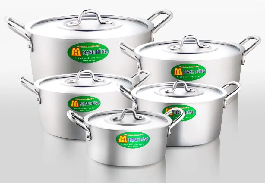  Комбинированный Топ 2021 оптовая продажа набор алюминиевой посуды 5 шт. глубокие кухонные горшки большие наборы