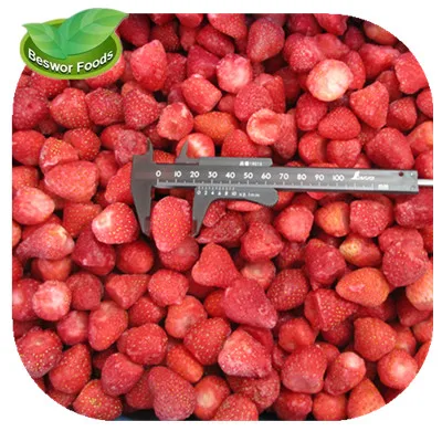 2022 новый урожай замороженной свежей клубники IQF замороженная клубника цельные 15-35 мм кубики 10 нарезанные замороженные