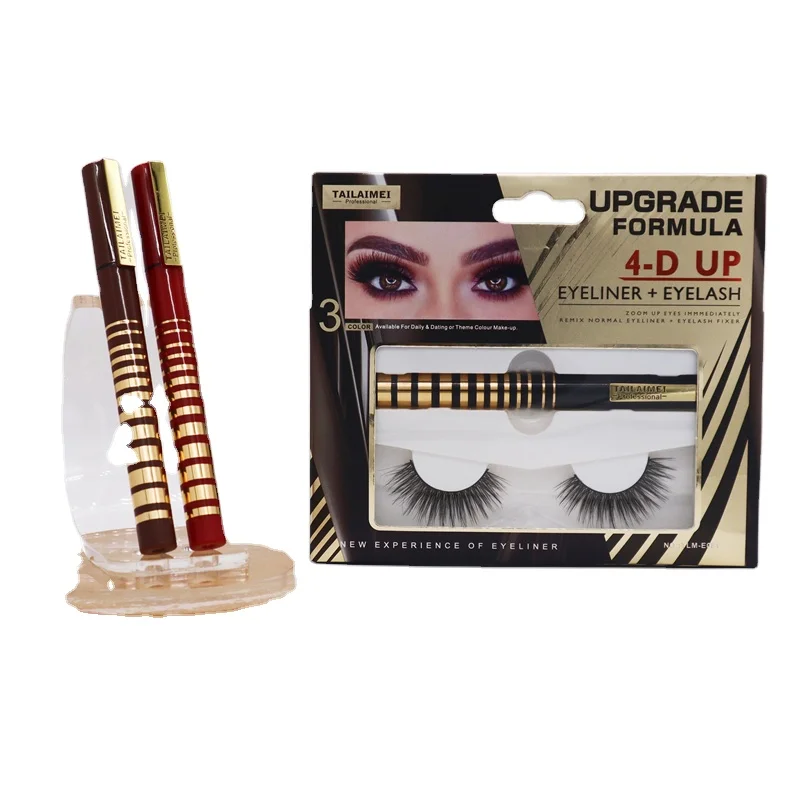 E081 Hot Selling Custom Lashglue Pen Eyeliner & Eyelash 8 In 1 Eye Liner Waterproof New Colourful Adhesive Eyeliner Pen