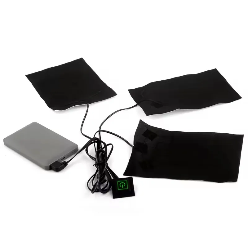 Graphene far-infrared heating film of graphite sheets used for heating underwear, vests and jackets.