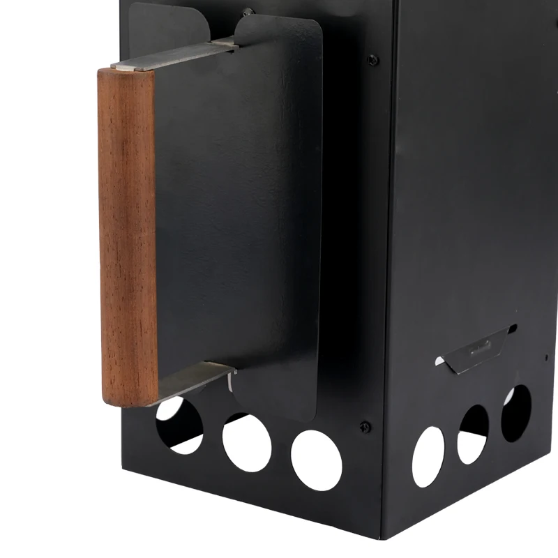 Carbon steel nonstick charcoal fire starter for outdoor barbecue grilling