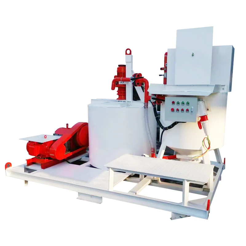 Drilling piston grout pump with High Speed Colloidal Mixer