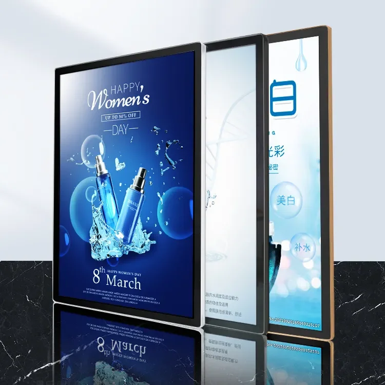 Wall Display Board Led Aluminum Frame Menu Square 24'x36' Slim Led Display Light Box Frame Wall Advertising Light Boxes