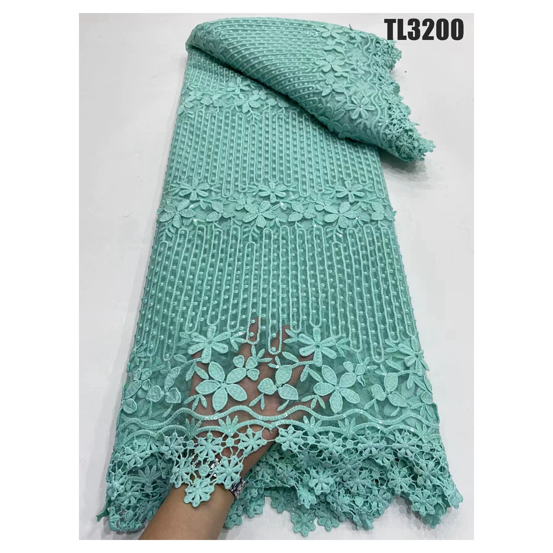 African embroidery High Quality African sequin  Tulle Lace Fabric