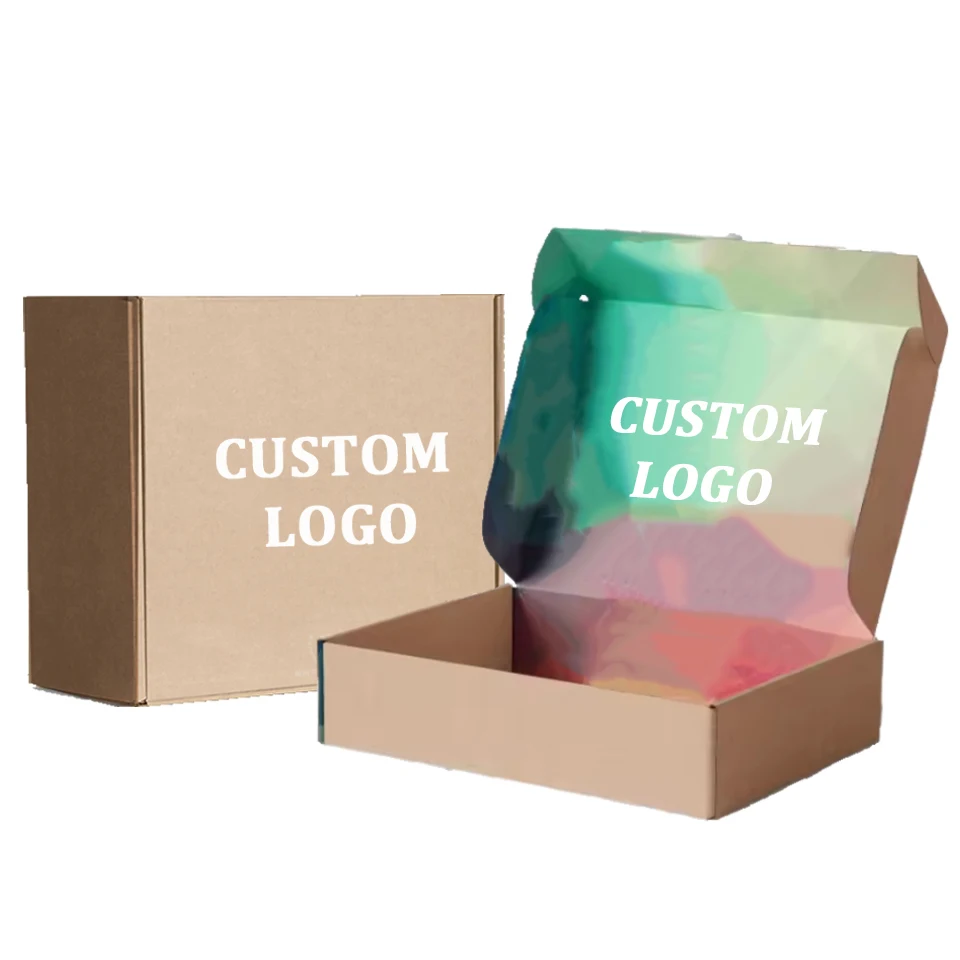 Hot selling 15 Years OEM Factory Custom Logo Shipping Package Printed Pink Corrugated Paper Mailer Box With Logo