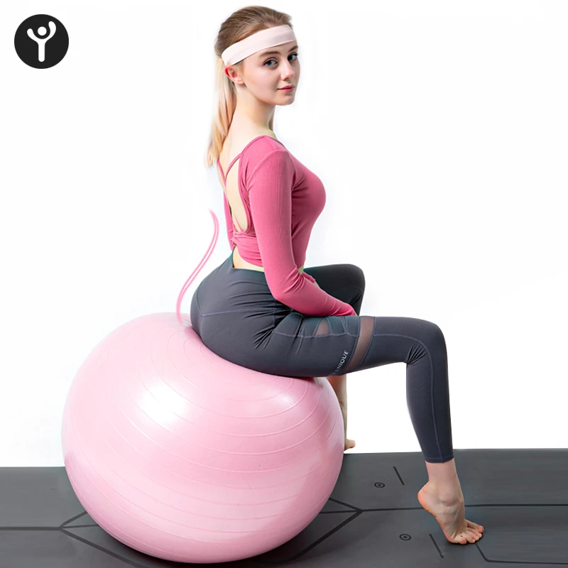 2022 New Pvc Fitness balance Exercise 45cm55cm65cm75cm85cm95cm size customization 65 cm pilates yoga ball with pump for gym yoga