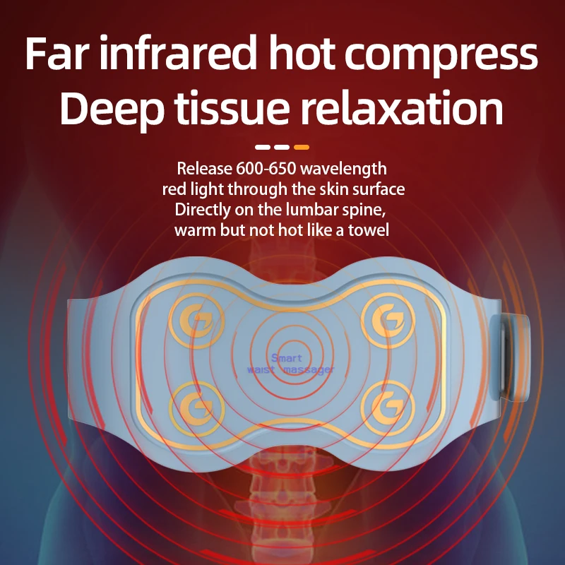 Smart 4D Waist and Abdomen Massage Instrument Belly Fat Burn Massager Heated Warmer Intelligent Massage Belt with Heating