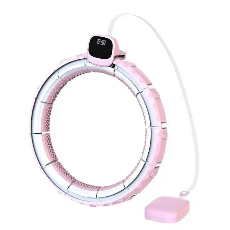 New Fitness  LCD Soft silicone mute disassembly weight adjustable Counting magnetic therapy fitness hoops smart hoola hoop new