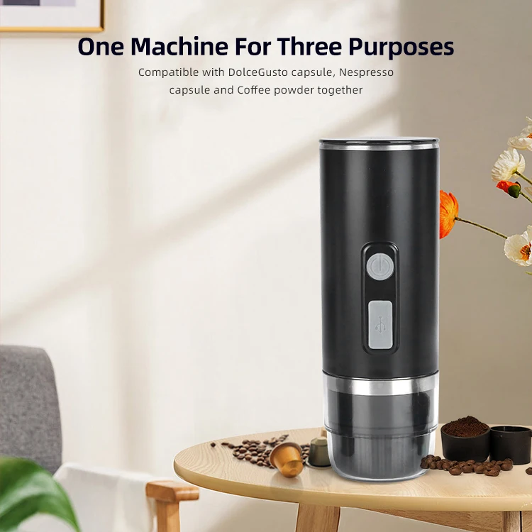 USB Capsule coffee maker Portable coffee maker one button switch single dose coffee grinder