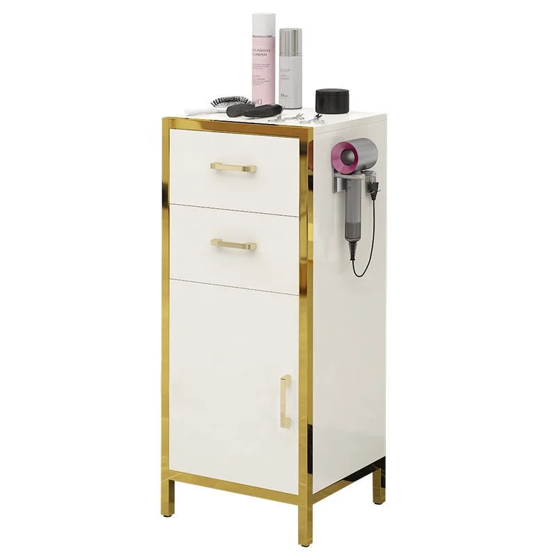 Youtai Stainless Steel Barber Store Tool Cabinet Salon Trolley Simple Hair Cutting Cabinet Factory Wholesale