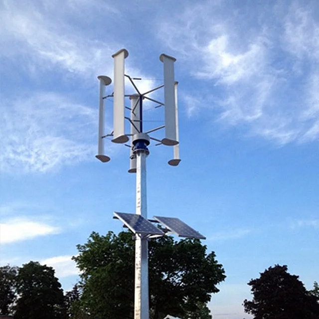 VAWT 1kw 2KW 3KW 5KW Vertical Wind Turbine Generator Hybrid solar system