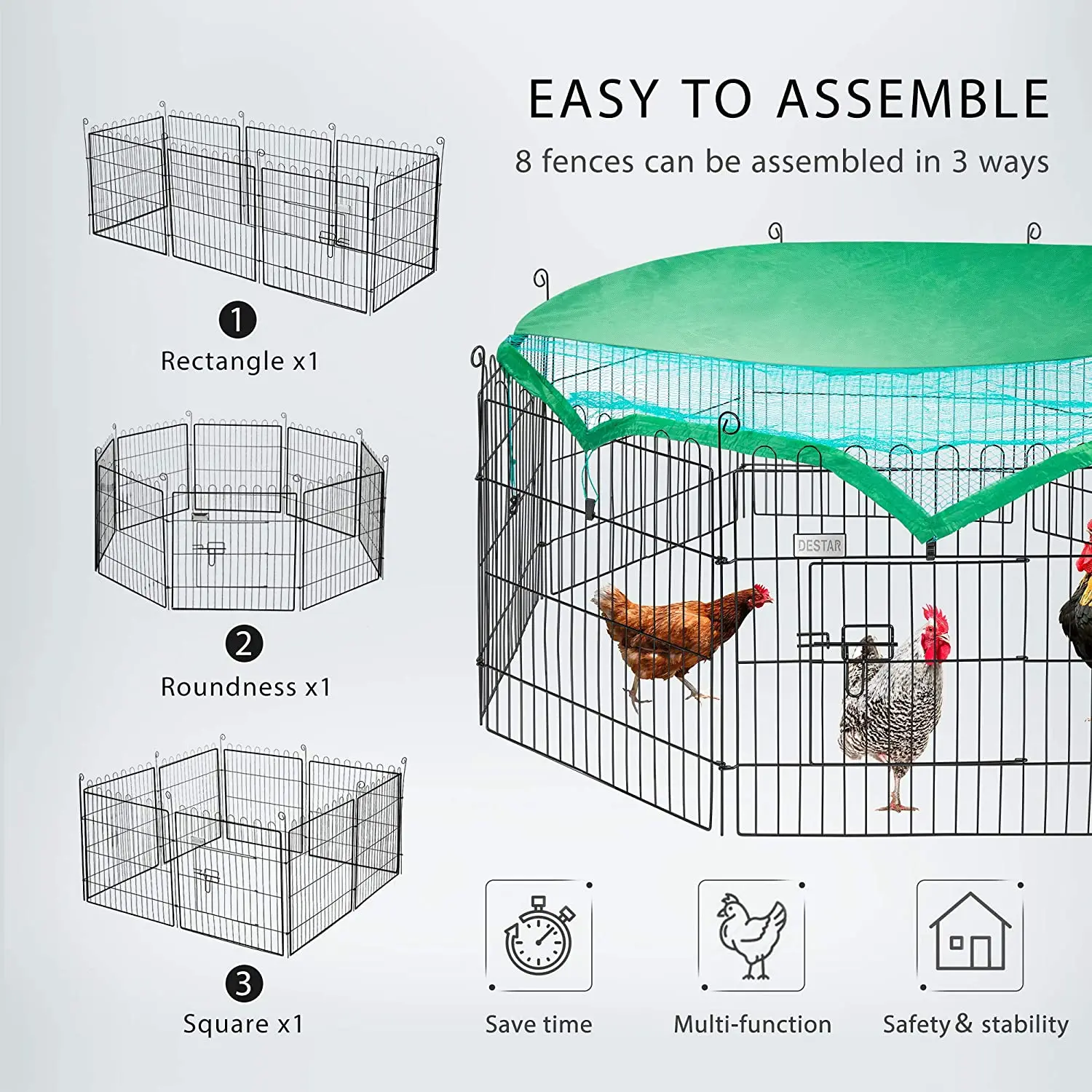 Large Folding Chicken Coop Cages Chicken Tractor Coop Chicken Crates Coops With Sunshade