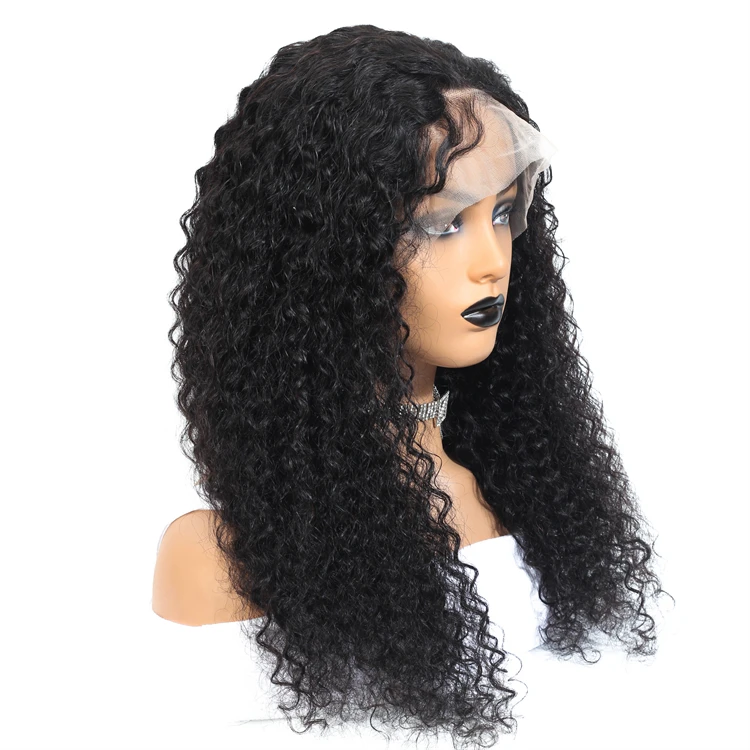 Glueless Silk Top 180 Density Unprocessed Brazilian Human Hair Full Lace Wig, Wholesale 10a Curly Full Lace Human Hair Wig
