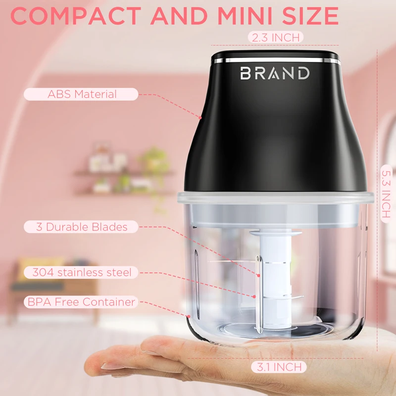 Multifunctional Household Food Blender Small Mini Electric Kitchen Appliance Meat Vegetable Garlic Onion Food Chopper