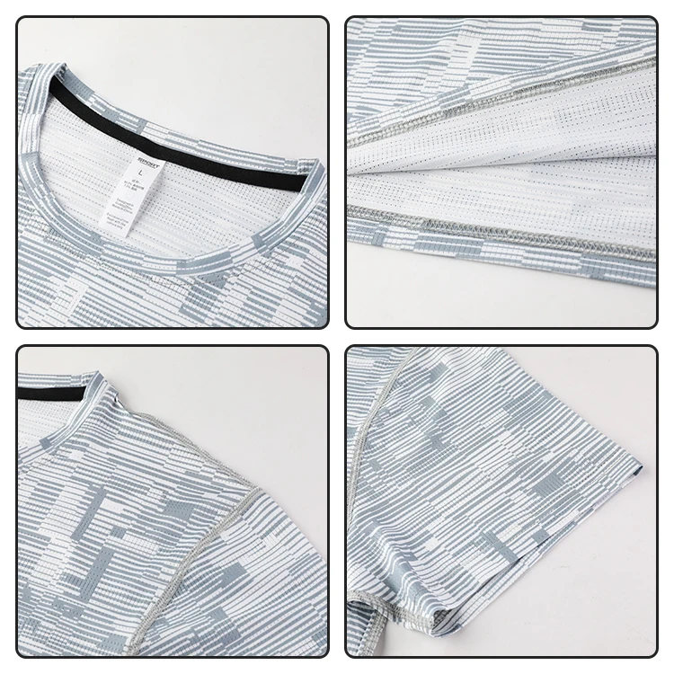 Gym Wear T Shirts For Men Muscle Shirts Cotton Elastane Tee Tops Clothing Rounded Hem T Shirt With Logo