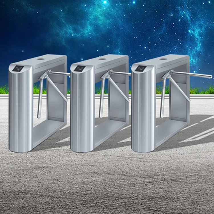 Modern One Way Entrance RFID  Mechanical Turnstile Code Scanner Durable Tripod Turnstile