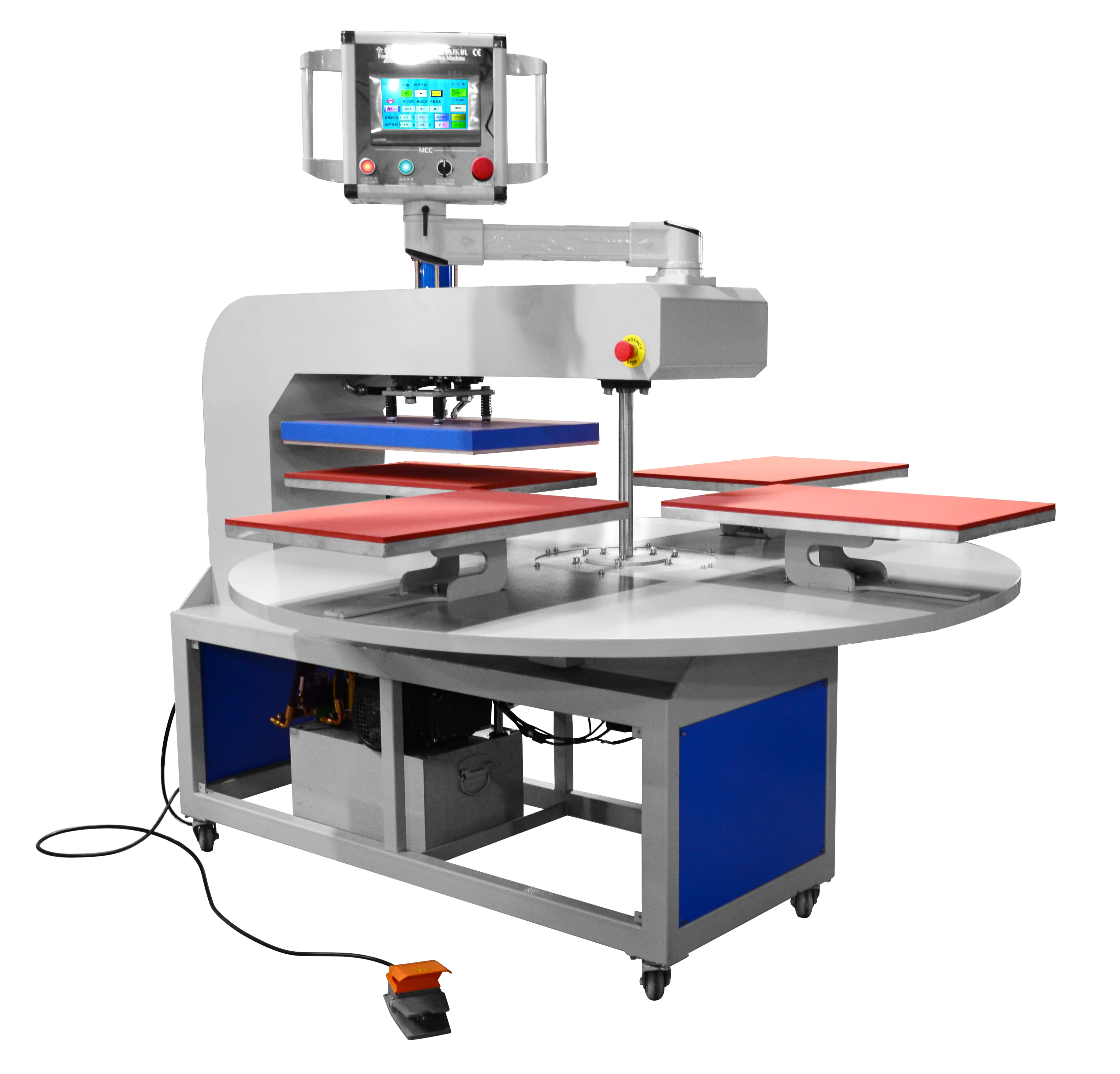 Wholesale Price 4 Station Automatic Hydraulic Transfer Sublimation Ironing  Press Machine For Basketball T-shirt