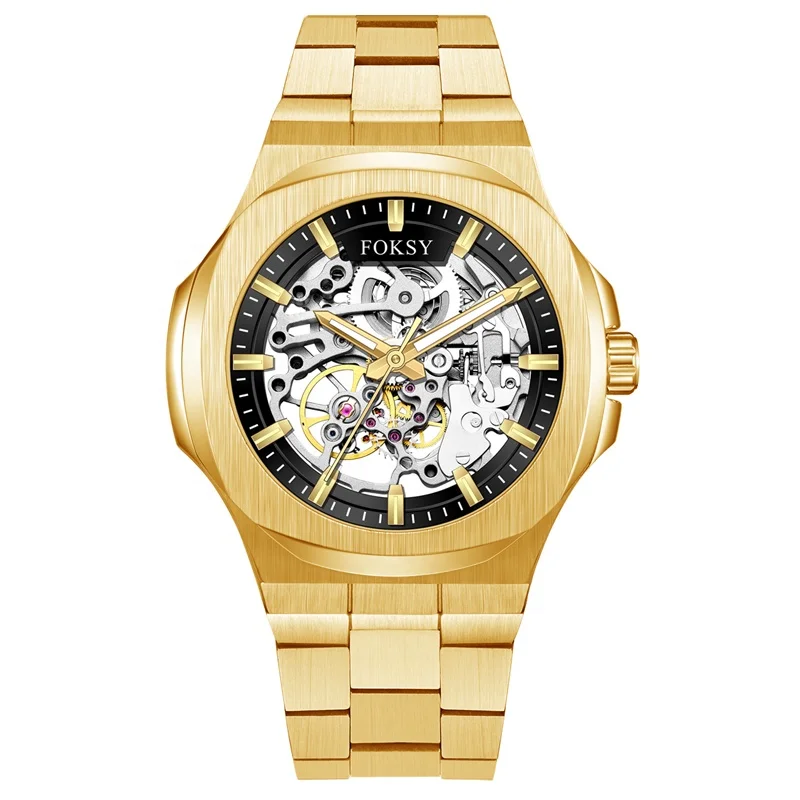 Luxury New Stainless Steel Seagull Automatic Skeleton Men Are Water Resistant Watch In Fashion