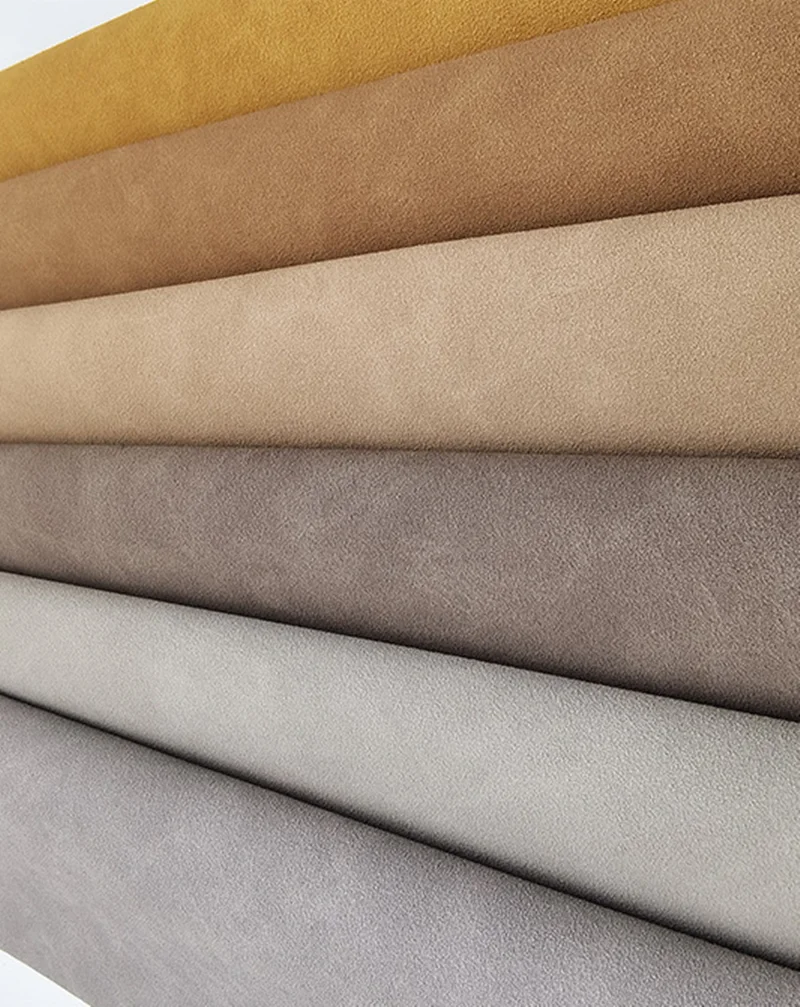 Double suede microfiber leather synthetic nubuck leather for sport shoes and boots making or car interior leather