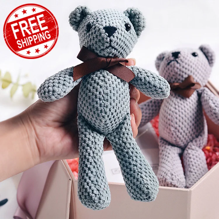 
Korean pineapple teddy bear with gift accessories doll pendant gift box wishing rabbit 