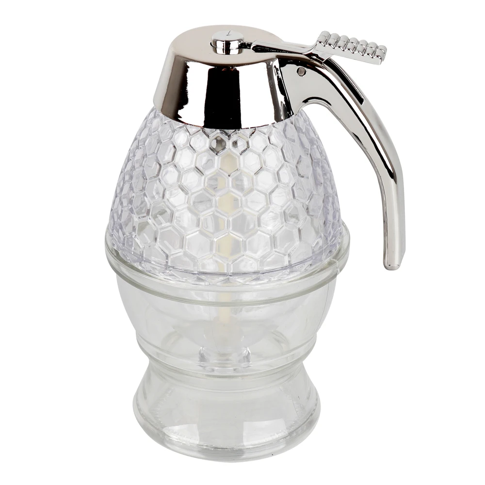 Toprank High Quality Acrylic Stainless Steel Top Glass Honey Dispenser
