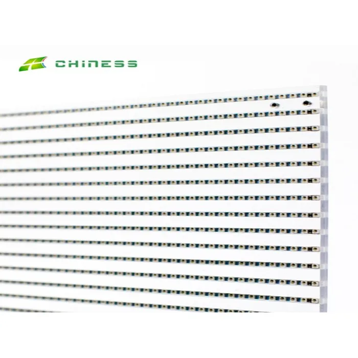 CNS-P20mm Soft Flexible Adhesive advertisement screen mesh curtain transparent glass led film display