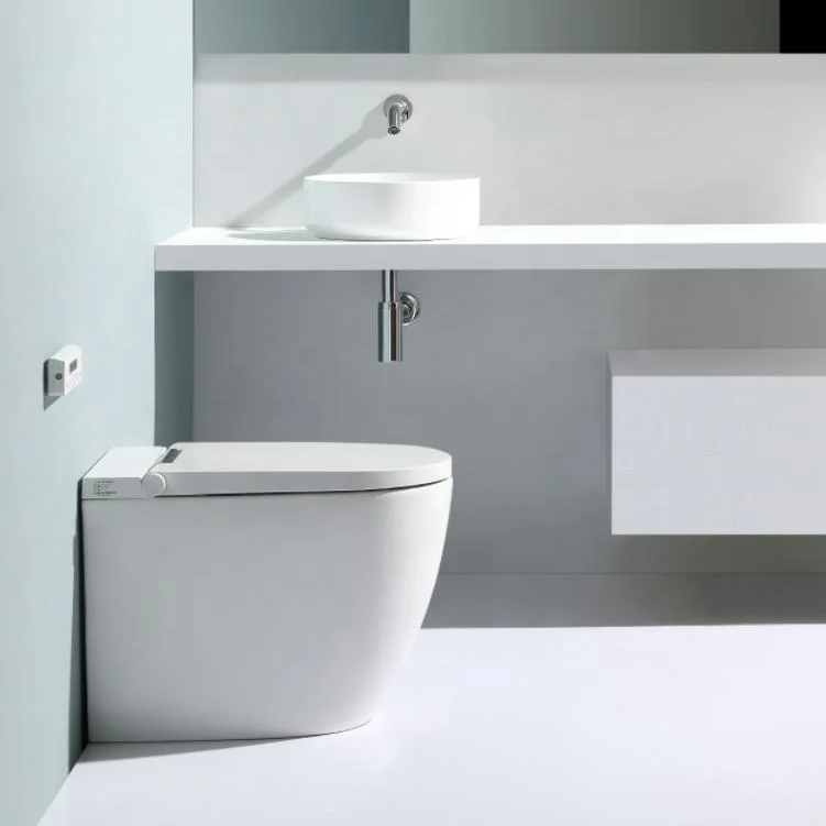 Керамический цельный комод, умный безрезервуарный умный туалет с биде