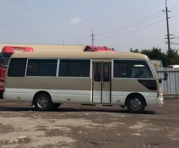  A/C японский используемый автобус LHD Toyotai Coaster пассажирский мини-автобус с дизельным