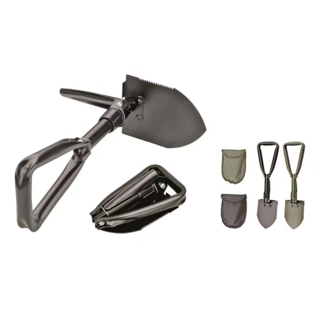 Folding Camping Shovel, Survival Foldable Shovel, Collapsible Tool for Entrenching, Digging, Gardening and Car Emergency