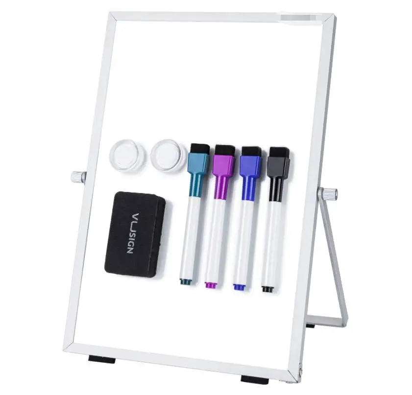 
Students Kids Home Office Tabletop Dry Erase Board Magnetic Portable Double Sided Easel Board 
