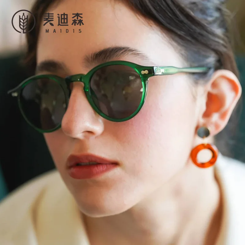 5115 Retro Glasses European American Japanese Korean Fashion Polaraized Sunglasses Black Frame Tac Lenses Sunglasses