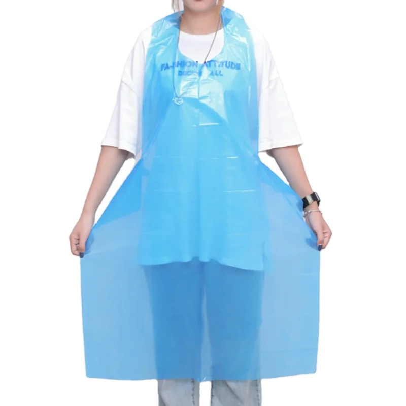 Factory Cost Price Hdpe Cleaning Disposable Plastic Option Bib Apron Plastic Waterproof Pe Disposable Apron