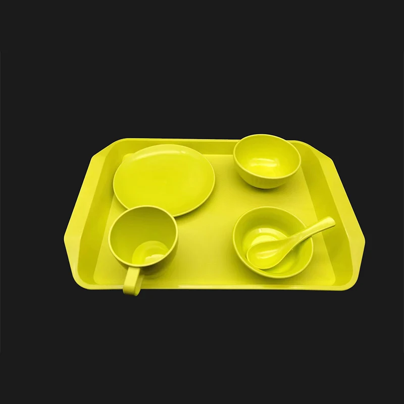 Looking Agents Custom High Temperature Resistance 160 Degrees Recyclable Degradation Environmentally Friendly Tableware Set