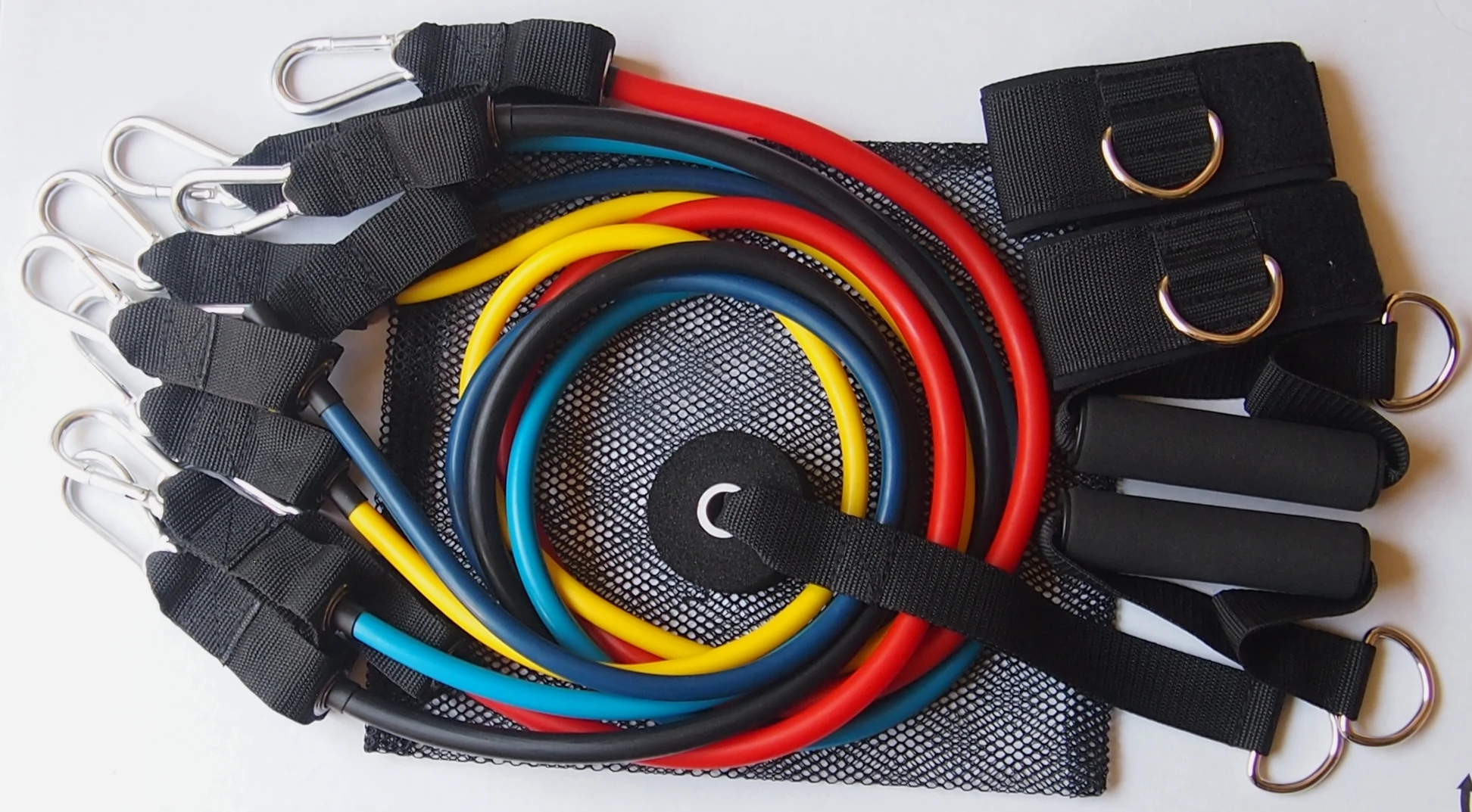 Custom Elastic Tube 11pcs latex tube Fitness Body Building Home Gym Equipment resistance bands