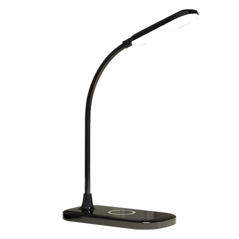 Smart Touch Adjustable Tri-Color Desk Lamp with Built-In Wireless Charging Pad for Apple Watch Headset Smartphones