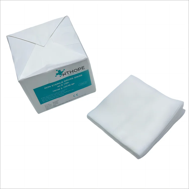 customized package non sterile gauze swab, 13th 15th 17th gauze pad