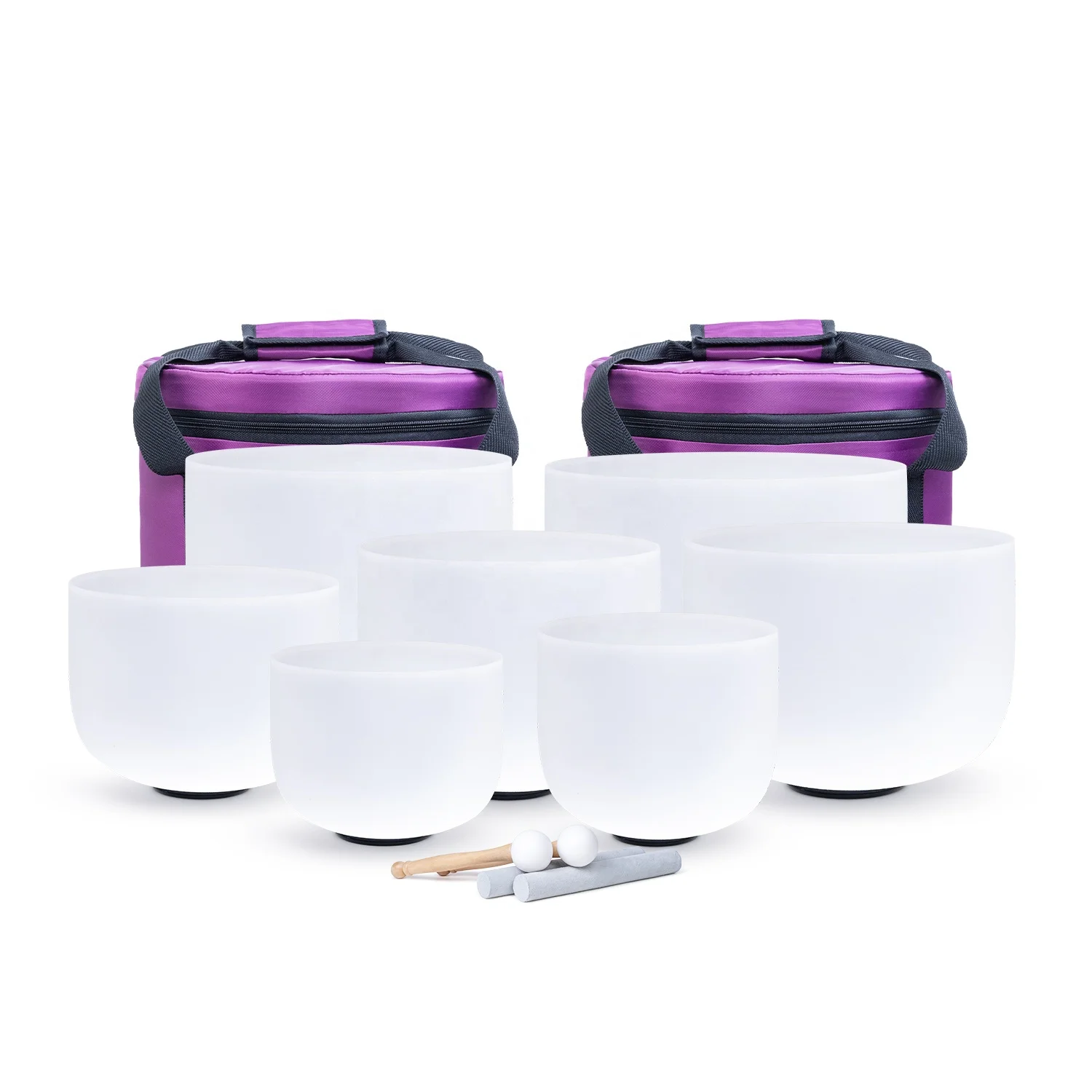 KVKA Wholesale 7 Chakra Tuned 432hz or 440hz Sound Healing Crystal Singing Bowl Set