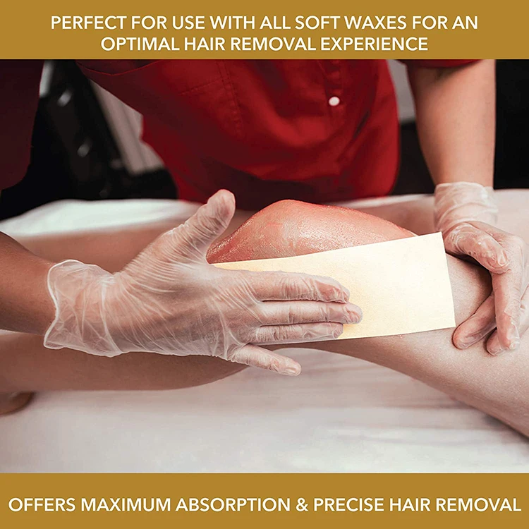 Wholesale custom pellon Strips Hair Removal Depilatory Unbleached muslin Waxing Paper Cotton Strips rolls