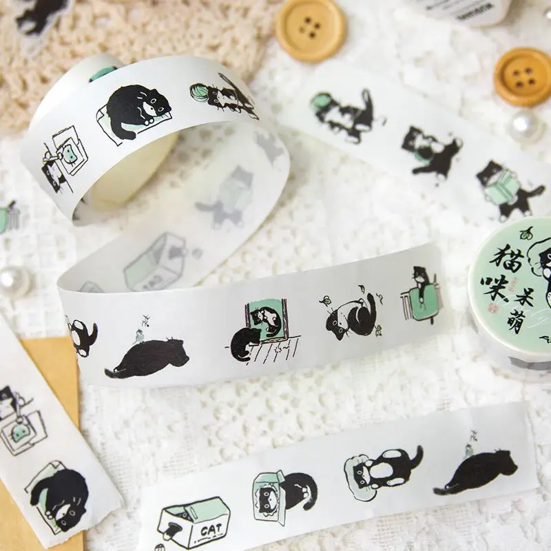 STICKERS PUNK Cut Pets Washi Tape Set Kawaii Animals Washi Masking Tape Decorative Tape for Journal Planner Scrapbooking 05360