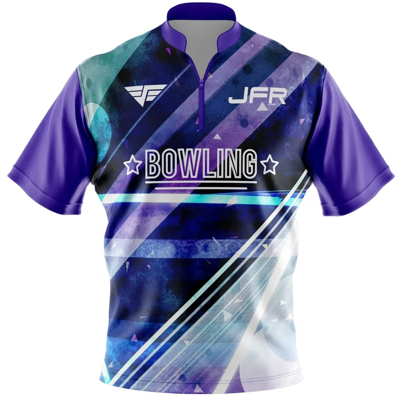 OEM/ODM High Quality Sport Retro 3D Sublimated Bowling T-Shirt with High Breathable Quick Dry Fabric