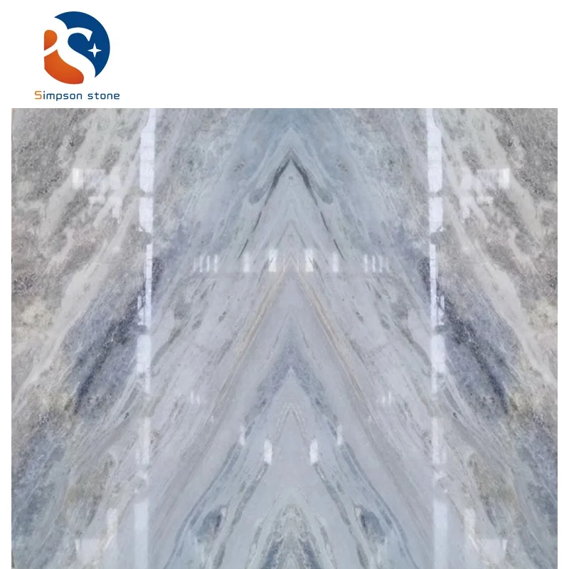 Blue wooden Marble Marble Slab Tile Cheap Price Onyx Table Top Blue Gold Jade Marble Luxury River Vein Natu