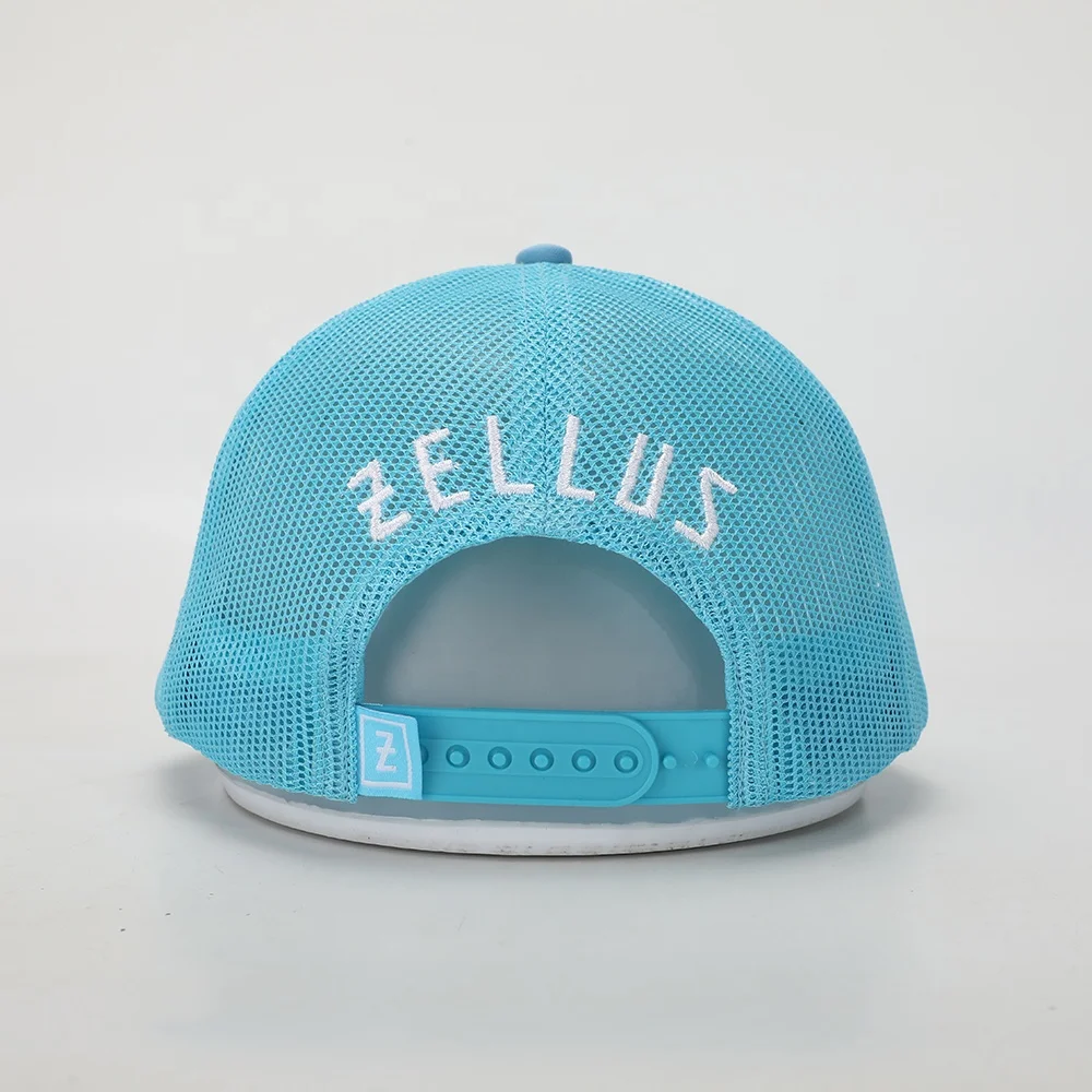 BSCI Wholesale Custom Oem Design Trendy 5 Panel Sport Hat,Embroidery Logo White Sponge Gorras,Woven Patch Running Trucker Cap